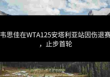韦思佳在WTA125安塔利亚站因伤退赛，止步首轮